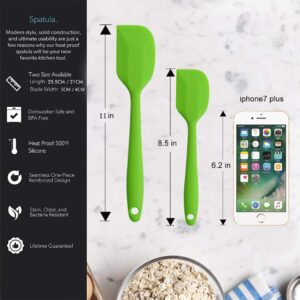 Silicone Spatulas, 11 inch Rubber Spatula Heat Resistant Seamless One Piece Design Non-Stick Flexible Scrapers Baking Mixing Tool (4 Piece)