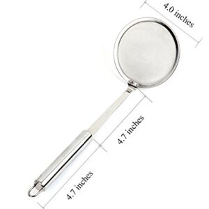 TEMCHY Hot Pot Fat Skimmer Spoon - Stainless Steel Fine Mesh Strainer for Skimming Grease and Foam