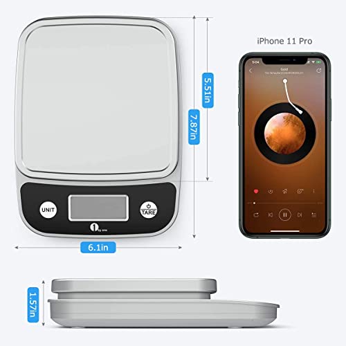 SIMPLETASTE Digital Kitchen Scale Multifunction Food Scale with LCD Display and Tare Function for Cooking, Baking (Batteries Included)