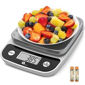 simpletaste digital kitchen scale multifunction food scale with lcd display and tare function for cooking, baking (batteries included)