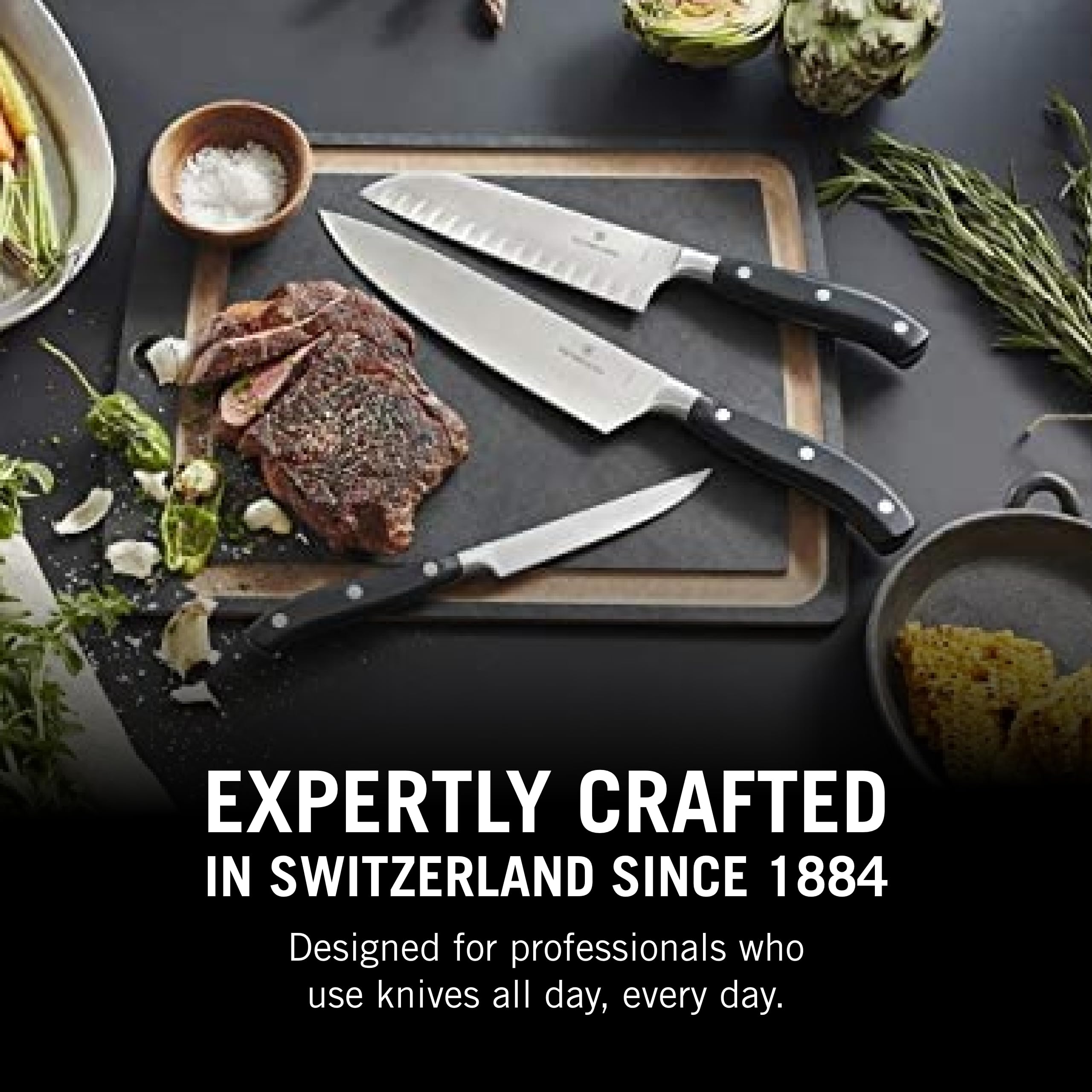 Victorinox Swiss Army Cutlery Swiss Classic Fibrox Honing Steel, 10-Inch, Multicolor (6.8002.US1)