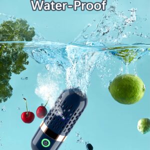 BCRTO Vegetable and Fruit Cleaner Machine, Aquapur Water-Proof Fruit Cleaning Device with OH-ion Purification Technology 250min Working time and Wireless Charging, for Cleaning Fruit, Grain,Meat