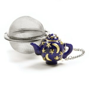 norpro stainless steel 2-inch mesh tea infuser ball with teapot weight, one size, silver