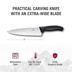 Victorinox Swiss Classic 8-Inch Chef's Knife with Straight-Edge Blade and Black Handle