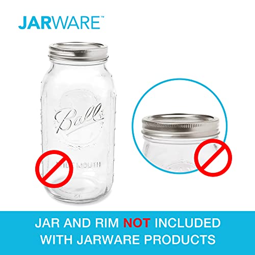 Jarware Plastic Pour Spout Lid Regular Mouth Jars, Black Oil Cruet