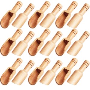 Arroyner 30 PCS Mini Wooden Spoon Mini Bamboo Spoons Small Bath Salt Spoon Small Spice Spoons for Sugar Scrubs, Spices, Bath Salts, Cooking