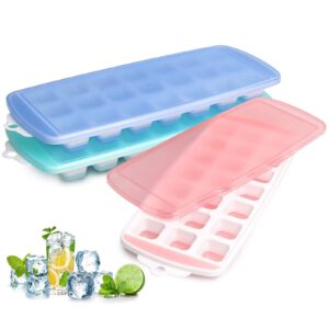 small ice cube trays with lid for freezer,mini ice cube trays for freezer with lid,silicone ice cube trays,tiny ice cube trays for freezer,bpa free,easy to remove and perfect cube size