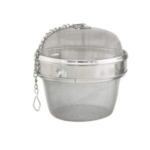 stainless steel 3 inch twist-lock spice ball chained lid sphere mesh tea strainer herb spice filter