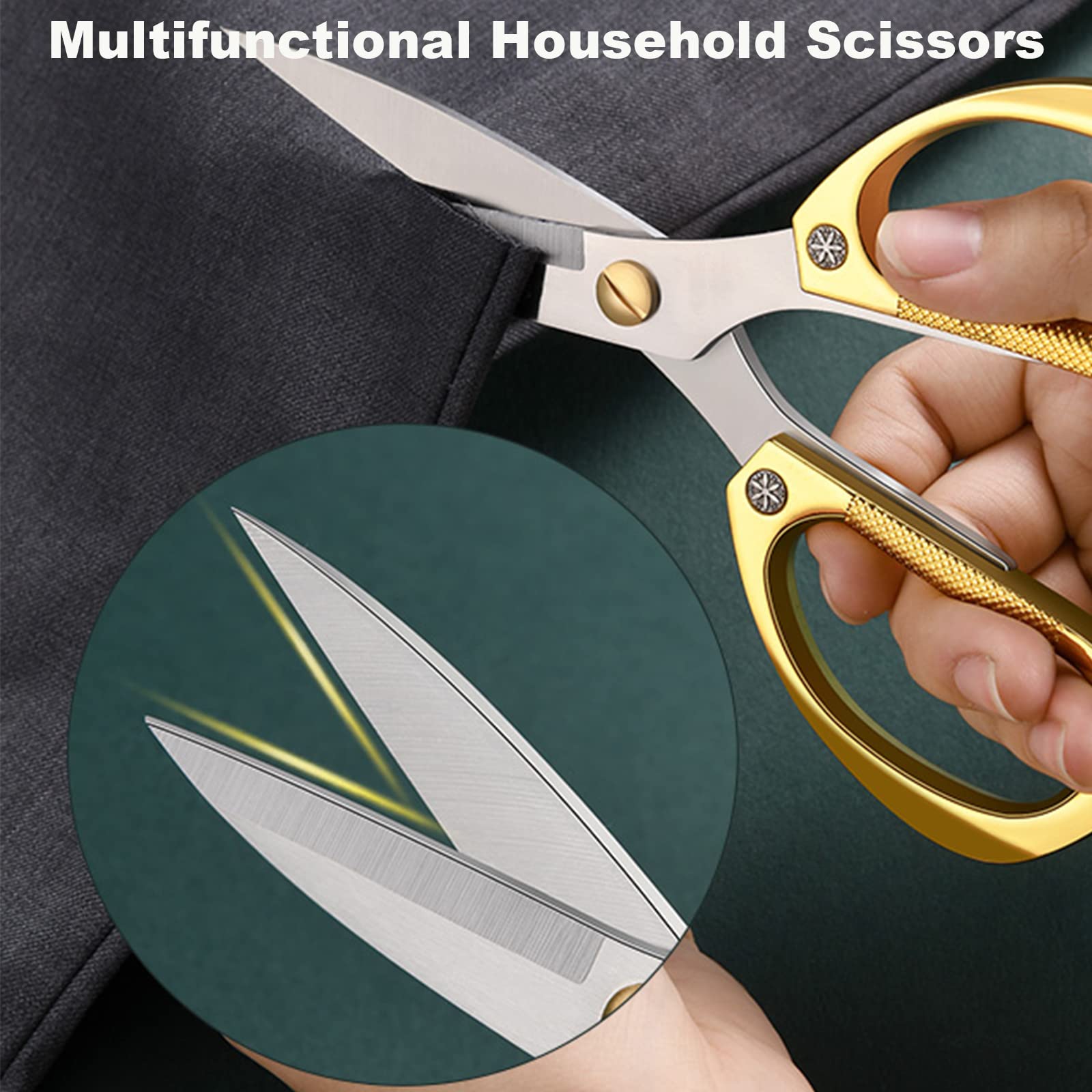 Kitchen Scissors Heavy Duty 2 Pack,Kitchen Shears Heavy Duty,Poultry Shears Heavy Duty,Meat Scissors Heavy Duty,Utility Scissors Heavy Duty Multipurpose Food Scissors,Cooking Scissors Stainless Steel