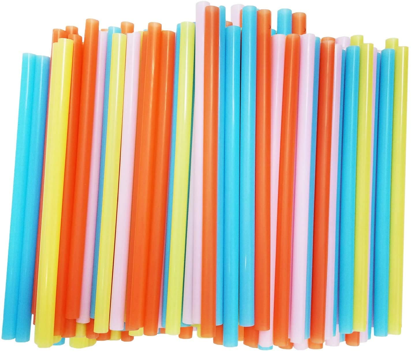 Jumbo Smoothie Straws Assorted Colors [100 Count]