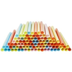 Jumbo Smoothie Straws Assorted Colors [100 Count]