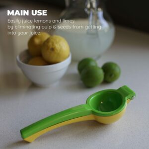 Culinary Elements Metal Lemon and Lime Squeezer: Manual Press, Easy to Use Citrus Juicer, Dishwasher Safe 1 pack