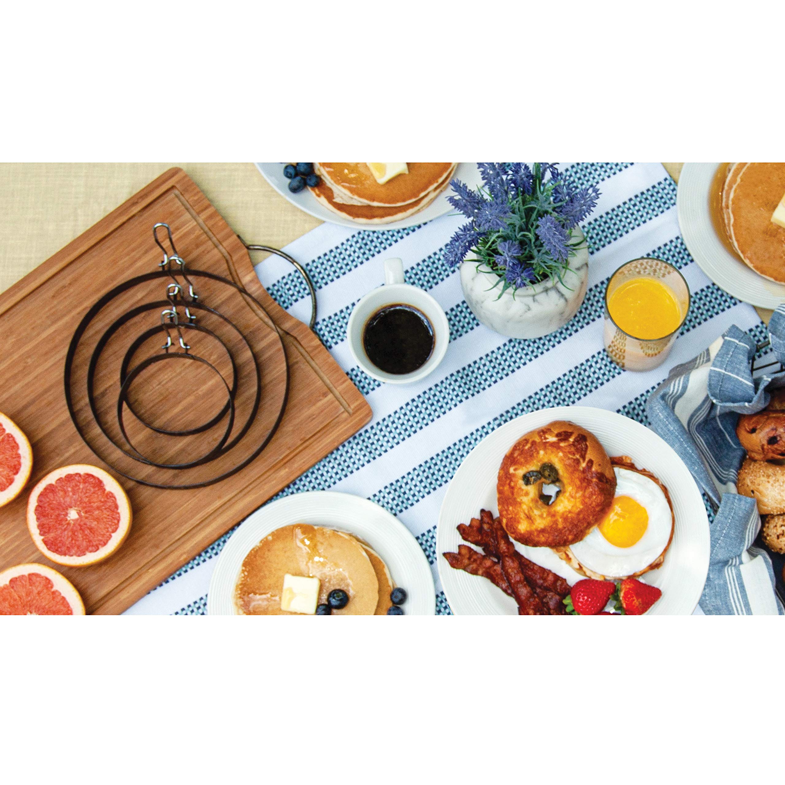 Cuisinart CGR-400, Size: 4 inch, 6 inch and 8 inch, Ultimate Griddle Ring Set, 4-Piece