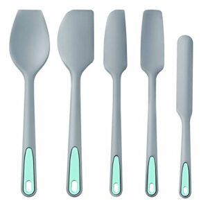 to encounter silicone spatula set, 5 pieces seamless spatula, heat-resistant turner spatulas, nonstick for baking, cooking & mixing, dishwasher safe