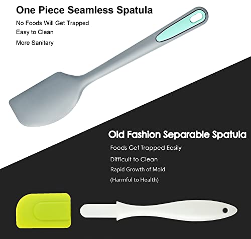 To encounter Silicone Spatula Set, 5 Pieces Seamless Spatula, Heat-Resistant Turner Spatulas, Nonstick for Baking, Cooking & Mixing, Dishwasher Safe