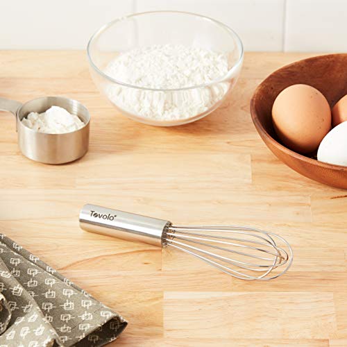 Tovolo 6" Mini Stainless Steel Whisk - Small Kitchen Gadget & Utensil for Baking, Cooking, Whipping, Mixing, Egg Beating, & Essentials / Dishwasher-Safe