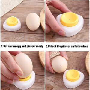 Jawbush Egg Piercer for Raw Eggs, with Magnetic Base and Safety Lock, Hard Boiled Egg Peeler, Egg Pricker to Get a Good Hard Boiled Egg