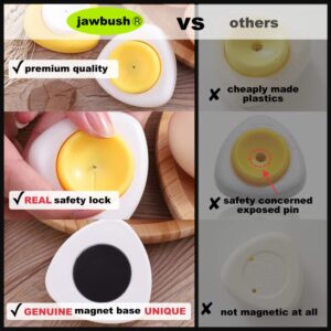 Jawbush Egg Piercer for Raw Eggs, with Magnetic Base and Safety Lock, Hard Boiled Egg Peeler, Egg Pricker to Get a Good Hard Boiled Egg