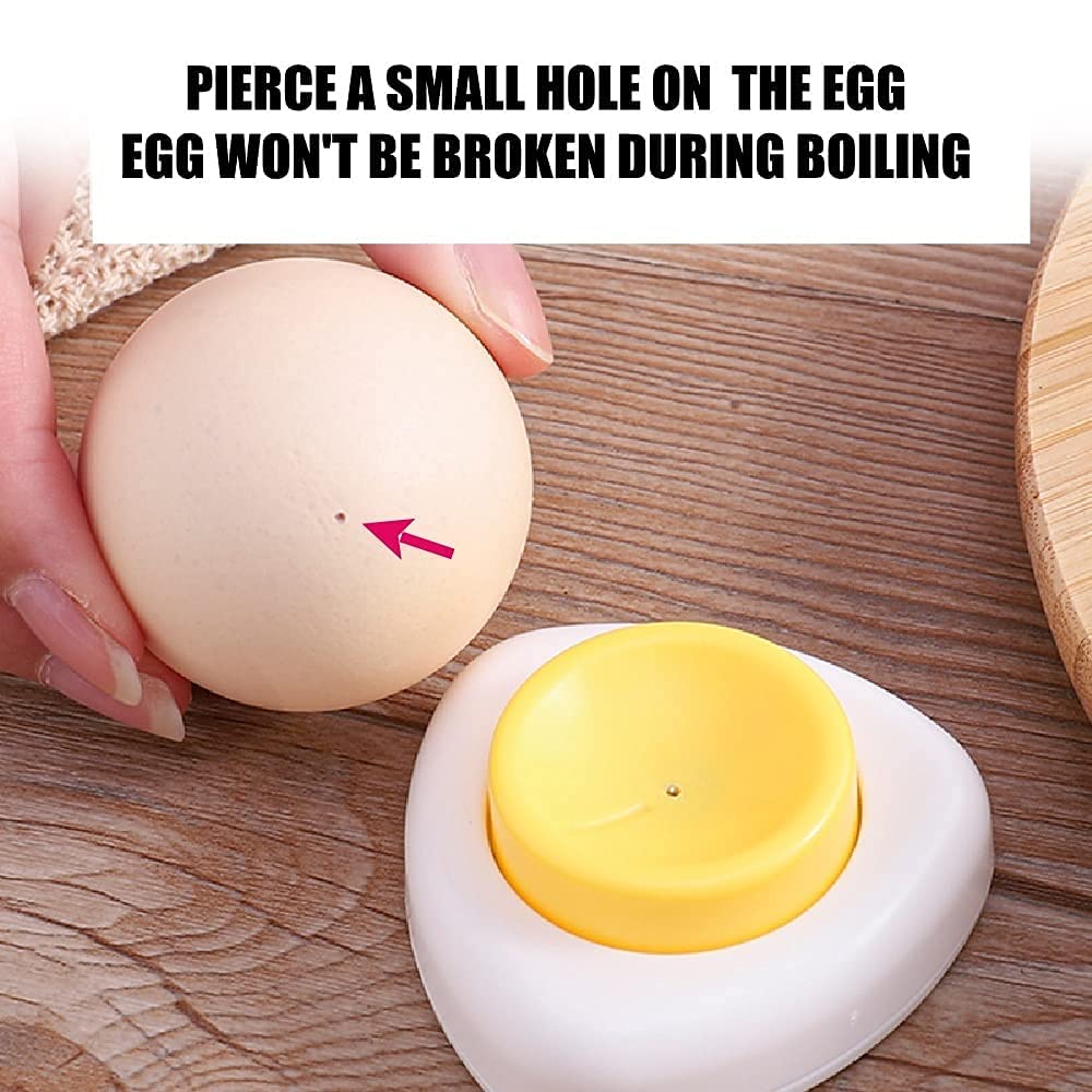 Jawbush Egg Piercer for Raw Eggs, with Magnetic Base and Safety Lock, Hard Boiled Egg Peeler, Egg Pricker to Get a Good Hard Boiled Egg