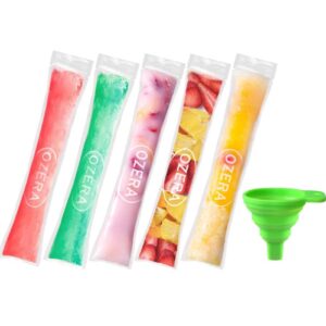 popsicle bags 180 pack ice pop bags disposable popsicle pouches with silicone funnel, diy popsicle freezer bags for kids healthy snacks, yogurt sticks, juice and fruit smoothies and ice candy pops