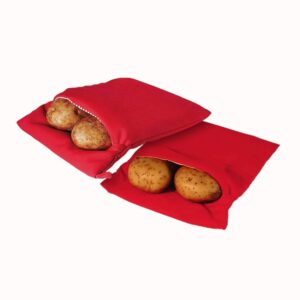 (2 pack) microwave potato cooker bag- potato express pouch, perfect potatoes just in 4 minutes!