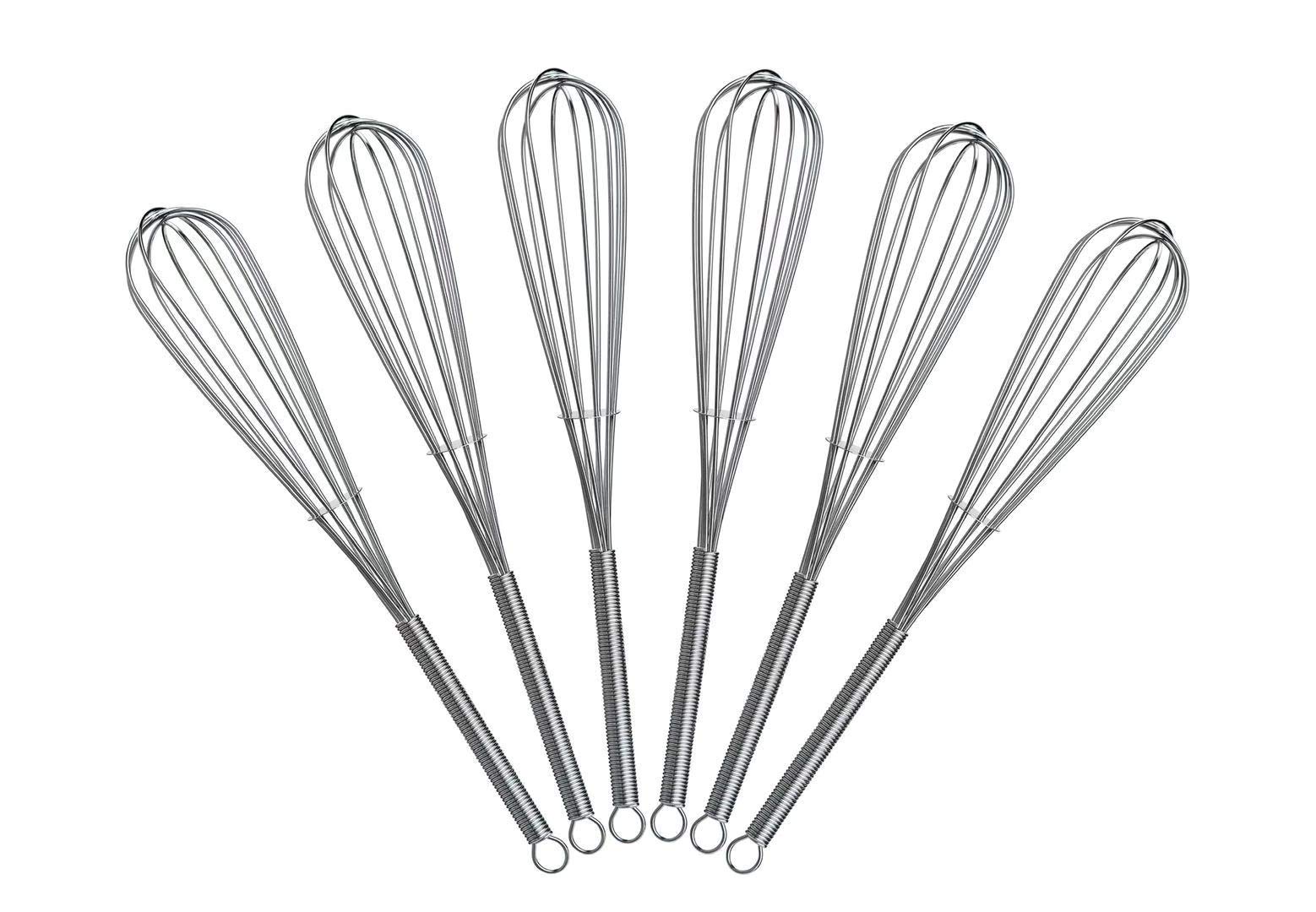 8 inch Mini Wire Whisk 6 Pack - Stainless Steel