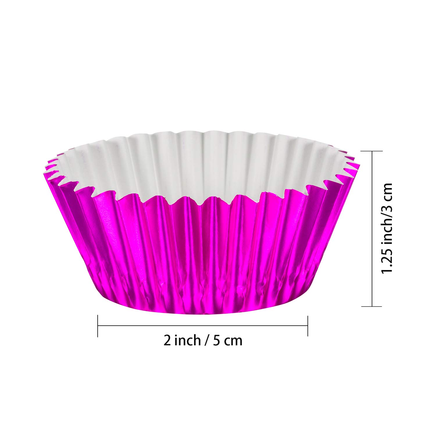 200 Pieces Sumind Foil Cupcake Liners Standard Size Metallic Cupcake Liners Paper Baking Cups Muffin Case Decoration Cups, 10 Colors