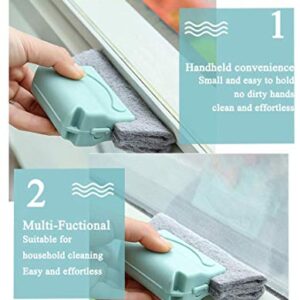 Creative Window Groove Cleaning Brush, Hand-held Crevice Cleaner Tools, Magic Window Cleaning Brush, Quickly Clean All Window Slides and Gaps 3pcs(Gray+Beige+Green)