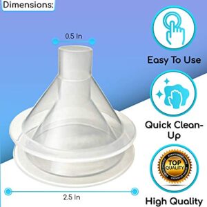 Mini Plastic Funnel for Filling Bottles | 1/2 inch Spout (2 Pack)