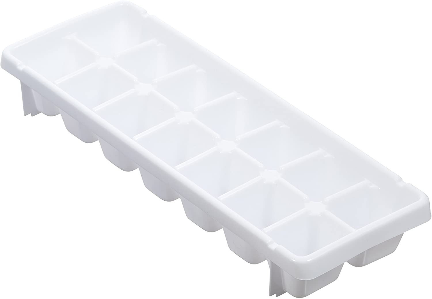 Arrow Home Products Plastic Ice Cube Trays for Freezer, 3 Pack - Made in the USA, BPA Free Plastic - 14 Classic-Size Ice Cubes Per Tray with Easy-Release Design - Stackable, Dishwasher Safe – White