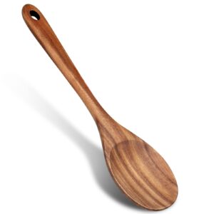 14 inch large wooden spoon for cooking mixing spoon serving spoons big non stick wood spoon spatula long handle spoon stirring cooking spoon