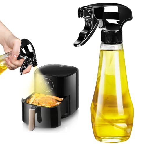 New Oil Sprayer for Cooking, 200ml Olive Oil Sprayer Bottle with Rotatable Nozzle, Premium Oil Spritzer Oil Mister for Air Fryer, Perfect for BBQ, Baking, Salad