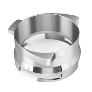 firjoy 54mm espresso dosing funnel for breville barista portafilters (stainless steel-silver)