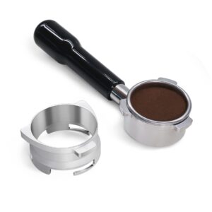 FIRJOY 54mm Espresso Dosing Funnel for Breville Barista Portafilters (Stainless Steel-Silver)