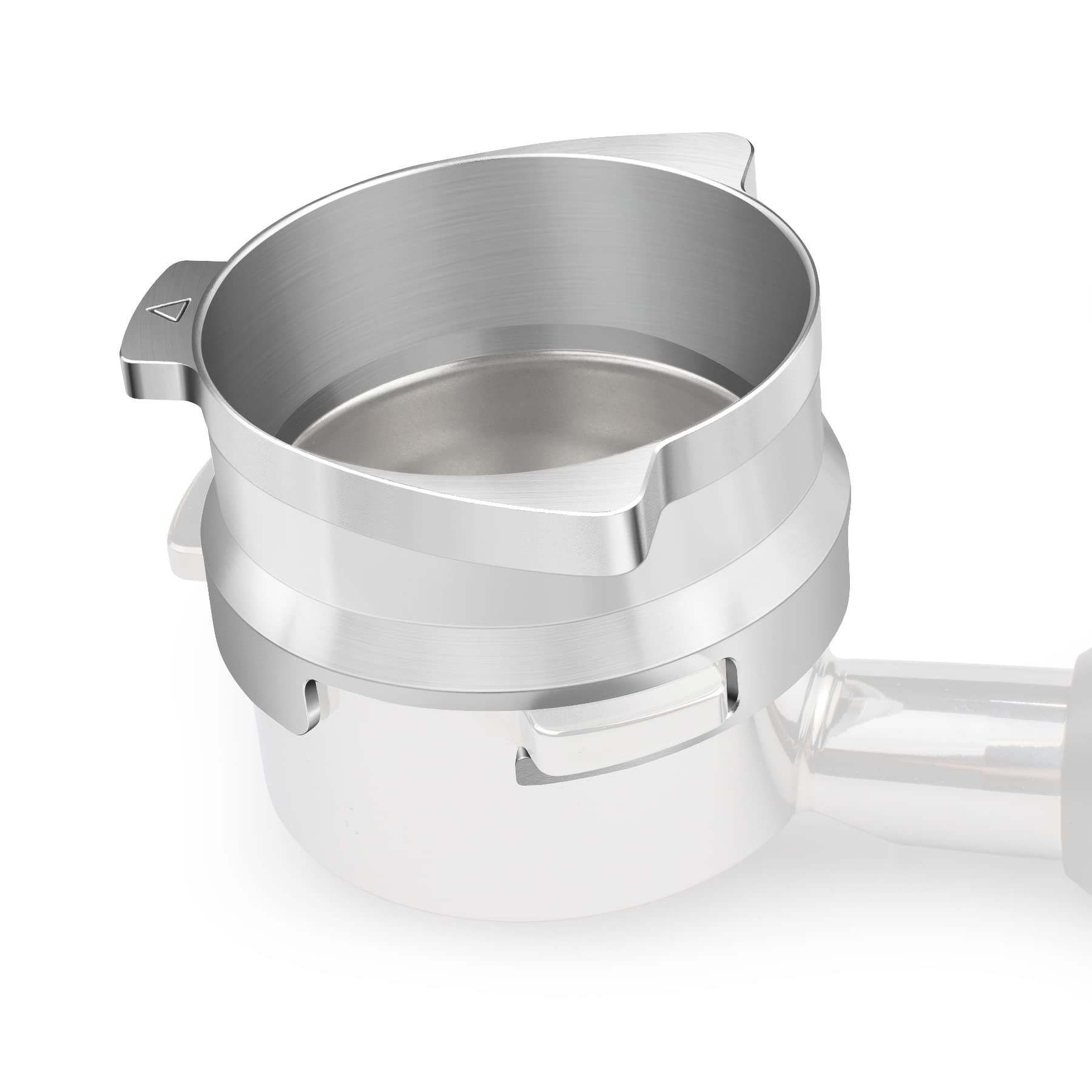 FIRJOY 54mm Espresso Dosing Funnel for Breville Barista Portafilters (Stainless Steel-Silver)