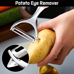 Vegetable Peeler for Kitchen, NewGF Fruit Potato Carrot Apple Peeler, Good Grip and Durable Y and I Shaped Stainless Steel Peelers, with Ergonomic Non-Slip Handle & Sharp Blade (2PCS)