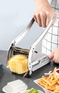 oadannuo commercial grade french fry cutter, professional potato cutter stainless steel, potato slicer french fries, press french fries cutter for potato