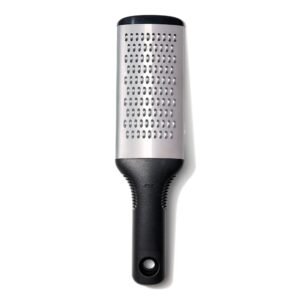 new oxo good grips grater, stainless steel, black