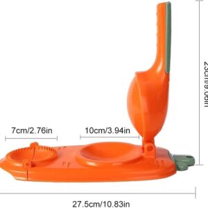 2-in-1 Dumpling Maker, Dumpling Skin Artifact DIY Dumpling Tool, Manual Dumpling Press Molds Set【Upgrade Version】, Mould Baking Pastry Making Dumplings In Seconds (Orange)