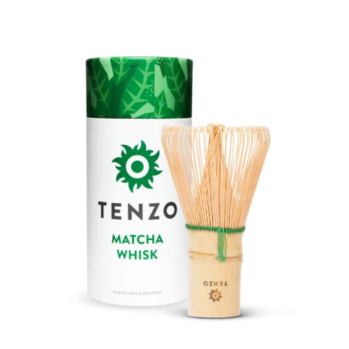 Tenzo Bamboo Whisk for Ceremonial Grade Matcha Green Tea - Authentic Traditional Japanese Made 100 Prong Bamboo Whisk