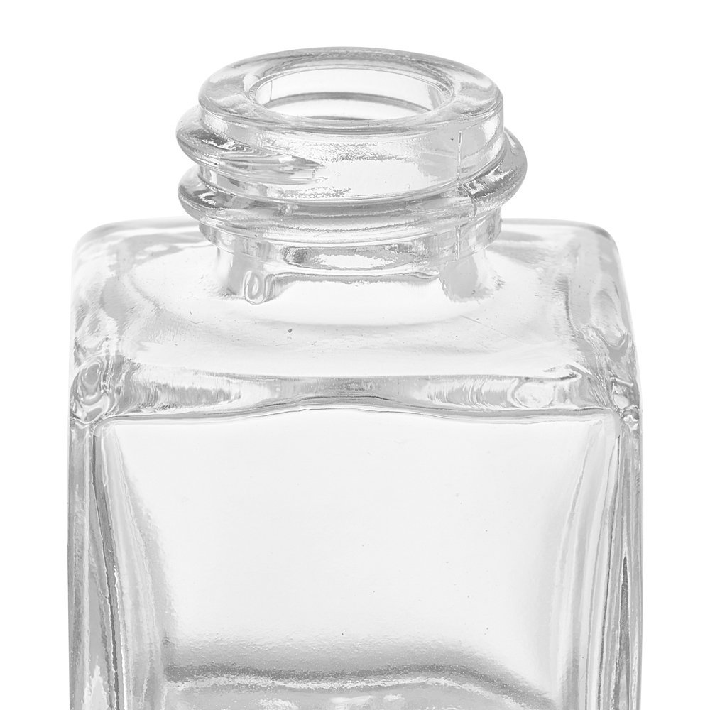 (Set of 2) Mini Salt and Pepper Shakers, 0.5 oz / 1/2 oz Glass Cube Body Restaurant Salt and Pepper Shakers By Tezzorio