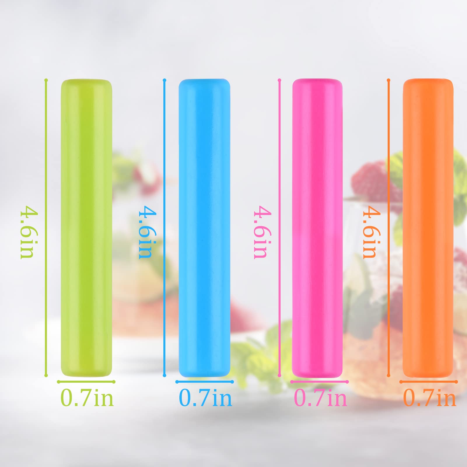 SHENGQIPC Reusable Ice Cubes Pack-of-6 Cooling Ice Sticks Plastic Ice Cube Sticks for Water Bottles BPA Free