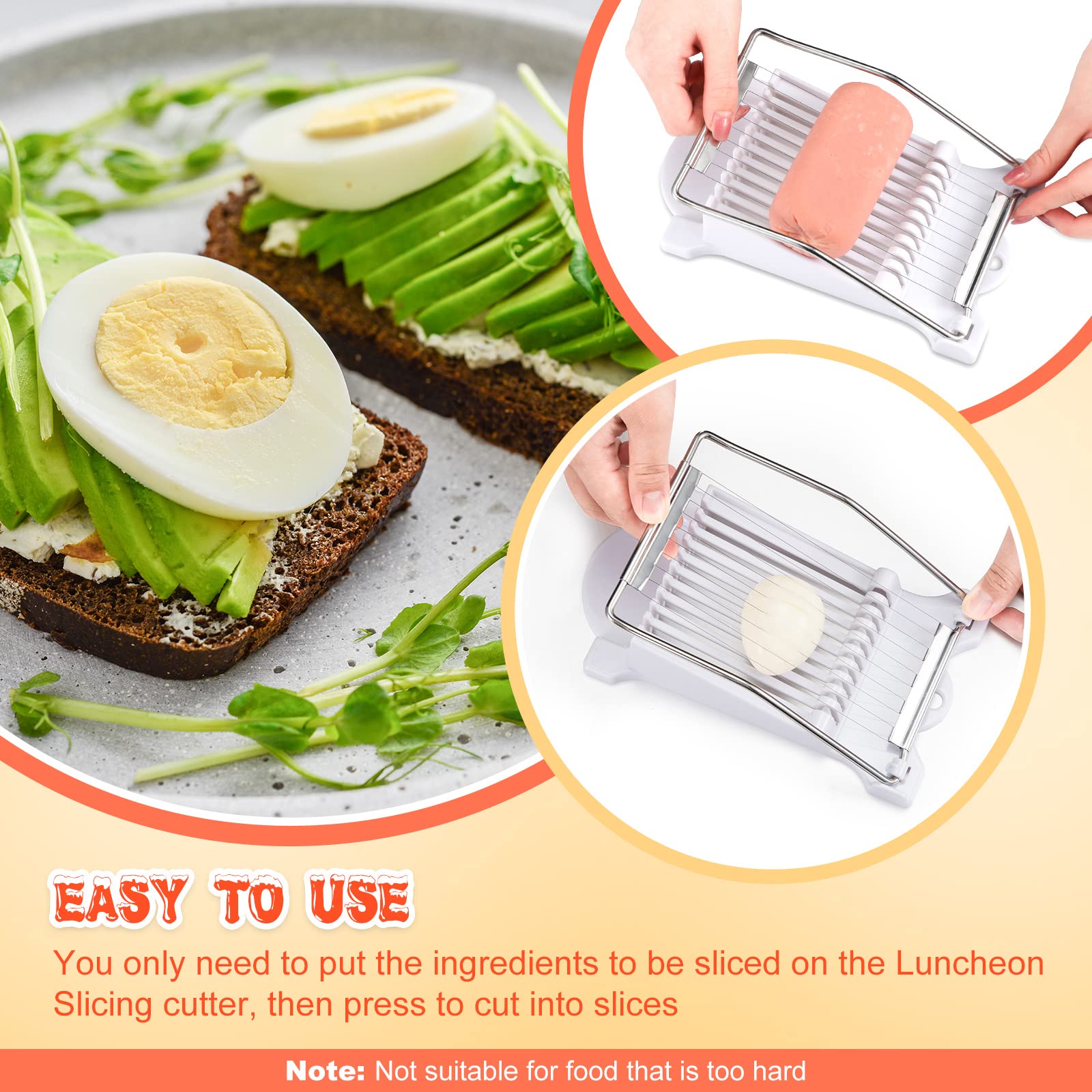 2 Pieces Musubi Mold and Slicer Rectangle White Musubi Maker Kit Safe Luncheon Meat Slicer Musubi Press Mold for Kitchen, Restaurant, Home