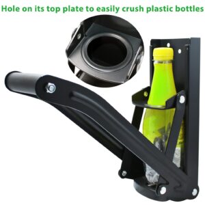 laffeya Can Crusher 16oz, Can Crusher with Can Opener, Aluminum Can Crushers, Can Crusher Wall Mounted Soda Beer Smasher Recycling Tool (16 oz, Black)