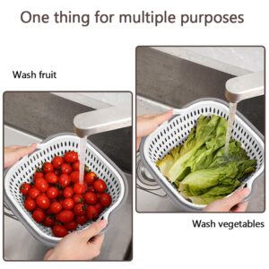 Washing Vegetable Baskets in The Kitchen Fruit Baskets Multi-layer Stackable Vegetable Sinks, Strainer and Washing Fruits and Vegetables Kitchen Colander Set