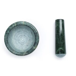 Fox Run Marble Mortar and Pestle, Green , 3"