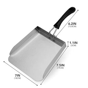 Stanbroil Stainless Steel Griddle Food Mover Smash Burger Food Shovel Grill Spatula Great for Stir Fry and Move Food, 13"