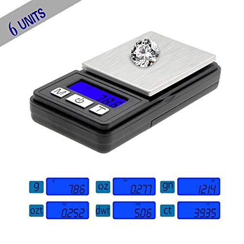 Fuzion Ultra Mini Scale, 1000g x 0.1g Digital Pocket Scale, Grams and Oz 6 Units, Gram Scale with LCD Display, Tare, Battery Included