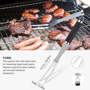 grilljoy 30PCS BBQ Grill Tools Set with Meat Claws - Extra Thick Steel Spatula, Fork& Tongs - Complete Grilling Accessories in Portable Bag - Perfect Grill Gifts for Men and Women