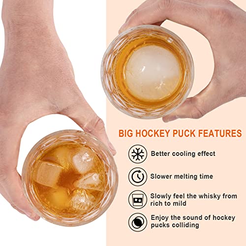 Ice Ball Maker Mold,Large Whiskey Bourbon Ice Cube Round Mold Sphere Tray for Whiskey Cocktails (3 Pack) Black